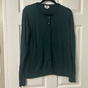 Old Navy Teal Button Down Cardigan Sweater